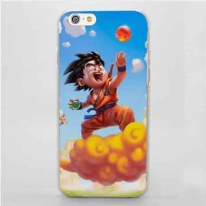 Dragon Ball Goku Kid Ride Flying Nimbus Cute Cartoon Style iPhone 4 5 6 7 8 Plus X Case