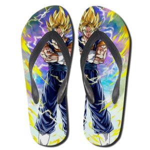 Dragon Ball Vegeto Power Aura Thunder Summer Sandals Flip Flops Shoes