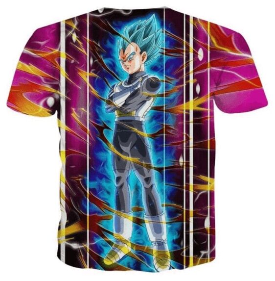 Dragon Ball Vegeta Super Saiyan God Blue SSGSS Aura Power Dope Design T-Shirt