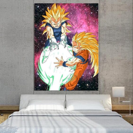 DBZ Son Goku Vegeta SSJ3 Kamekameha Cool 1Pc Canvas Print