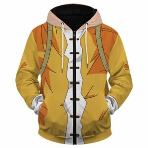 Master Roshi Turtle Shell Zip Up Cosplay 3D Hoodie