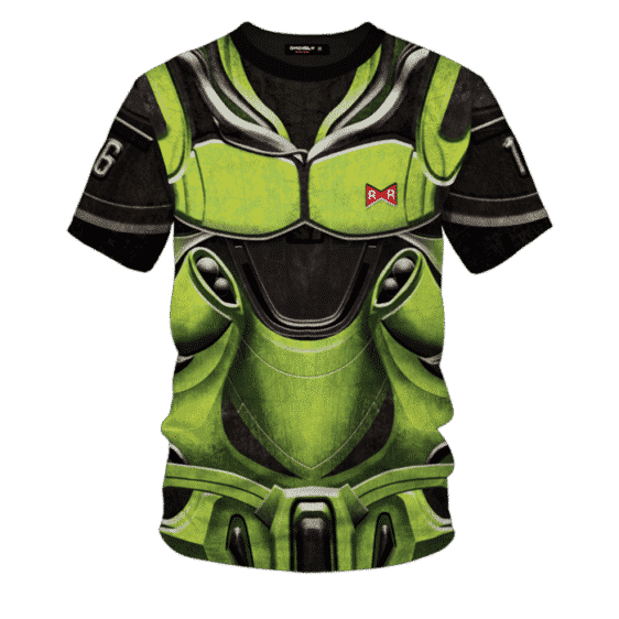 Dragon Ball Z Android 16 Armor Suit Cosplay Green T-Shirt