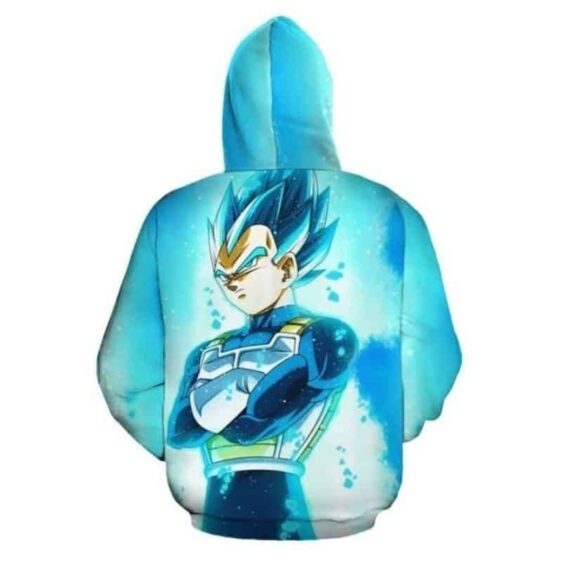 Dragon Ball Super Saiyan Vegeta Blue Flame Pullover Hoodie