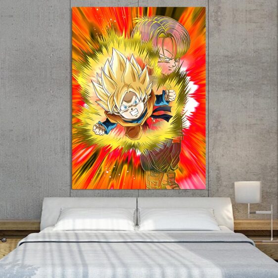 Dragon Ball Goten Trunks Kid Angry Aura 1Pc Canvas Print