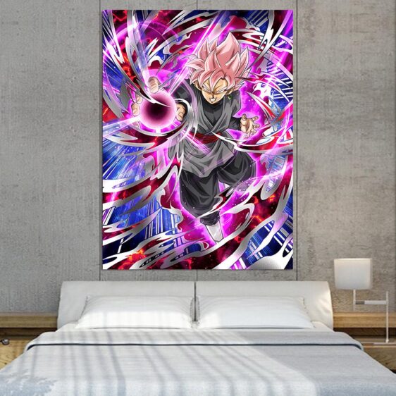 Goku Black Super Saiyan Rose Ki Ball Vibrant 1Pc Canvas Print