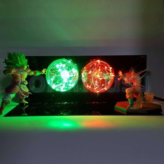 SSJ3 Super Saiyan Broly VS Son Goku Battle LED Lamp Set