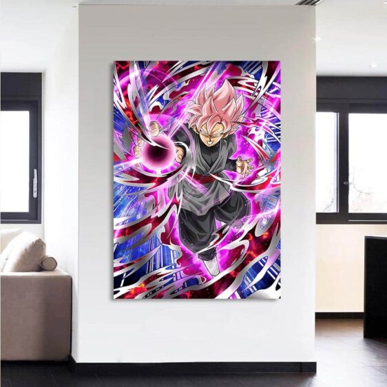 Goku Black Super Saiyan Rose Ki Ball Vibrant 1Pc Canvas Print