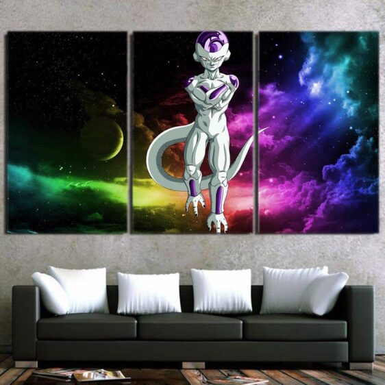 Mighty Frieza Flying Space Galaxy Swag Cool 3Pc Canvas Print