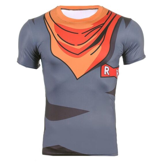 Android 17 DBZ Clothes Fitness Skin Workout Compression 3D T-shirt