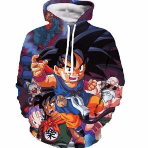 Bulma Yamcha Angry Kid Goku Master Roshi Dragonball 3D Hooded Sweatshirt - Saiyan Stuff