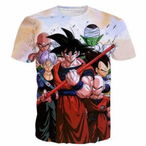 Cell Saga Goku Z-Fighters Warriors Characters 3D T-shirt - Saiyan Stuff