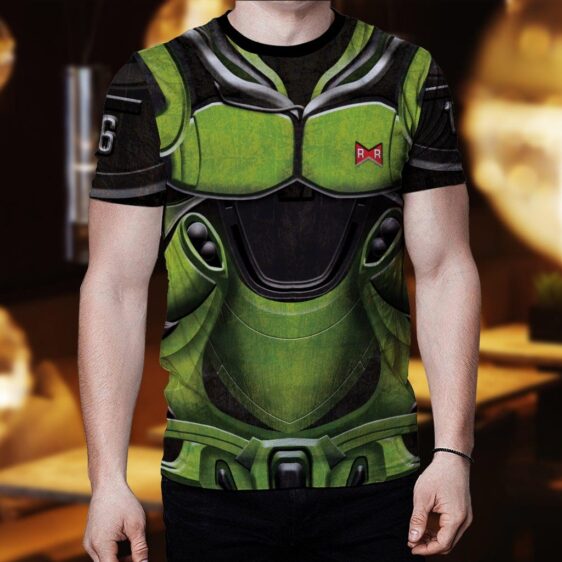Dragon Ball Z Android 16 Armor Suit Cosplay Green T-Shirt