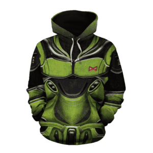 Dragon Ball Z Android16 Armor Suit Pullover Green Hoodie