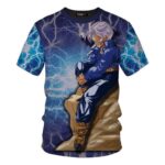 Dragon Ball Z The Legendary Trunks On A Rock Blue T-Shirt