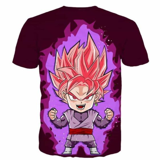 DBZ Goku Black Zamasu Rose Super Saiyan Cute Chibi Design T-Shirt