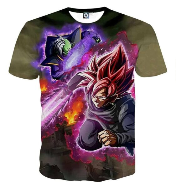DBZ Goku Black Zamasu Super Saiyan Rose Dope Vibe T-Shirt