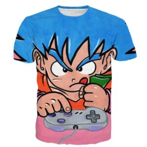 DBZ Goku Play Nintendo Video Game Cool Funny Design T-Shirt - Saiyan Stuff - 1