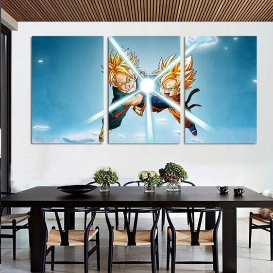 DBZ Goten Trunks Super Saiyan 3pc Wall Art Decor Posters Canvas Prints