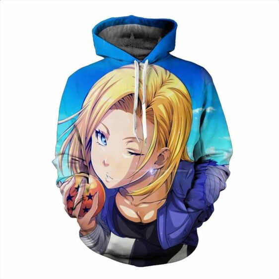 DBZ Sexy Android 18 Massive Strength Dragon Ball Dope Design Hoodie