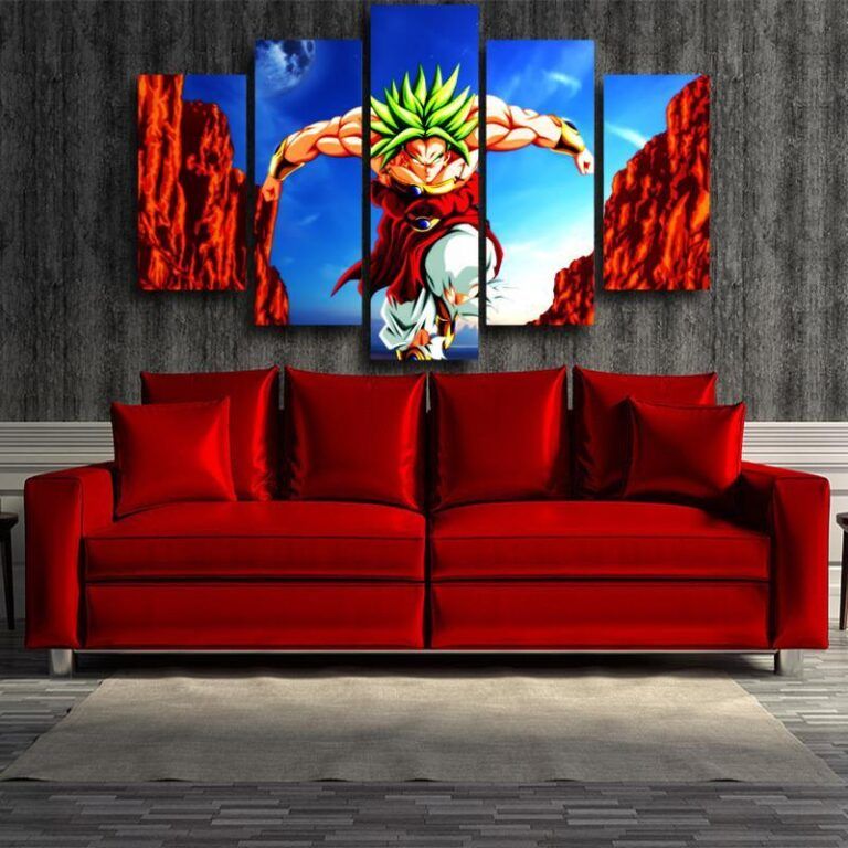 Dragon Ball Broly Super Saiyan Villain 5pc Wall Art Decor Posters Canvas Prints Saiyan Stuff 6151