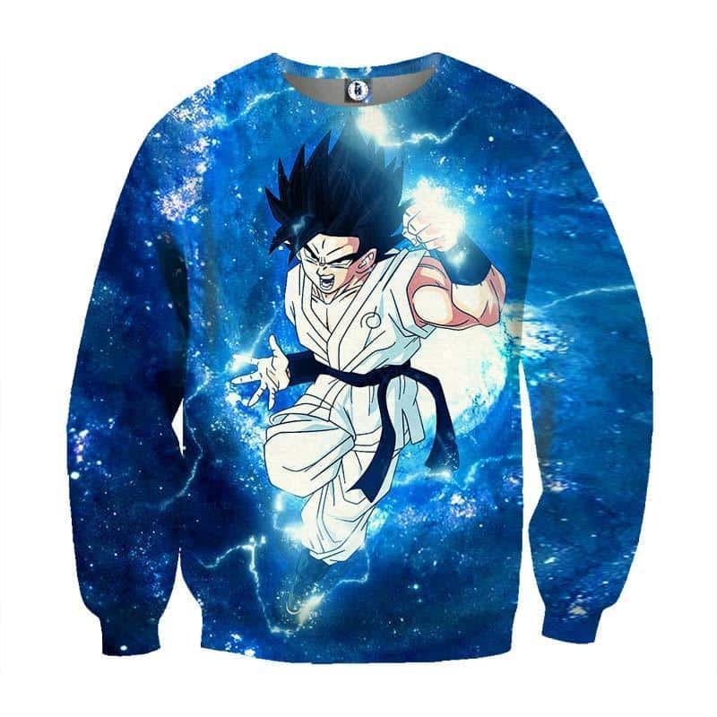 Dragon Ball Goku White Uniform Whis Symbol Fan Artwork Sweatshirt Saiyan Stuff