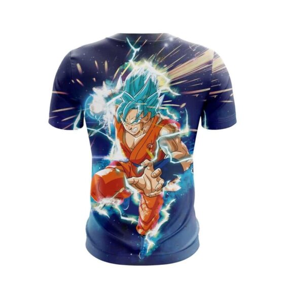 Dragon Ball Z Astounding Goku Blue Hair God Form T-Shirt