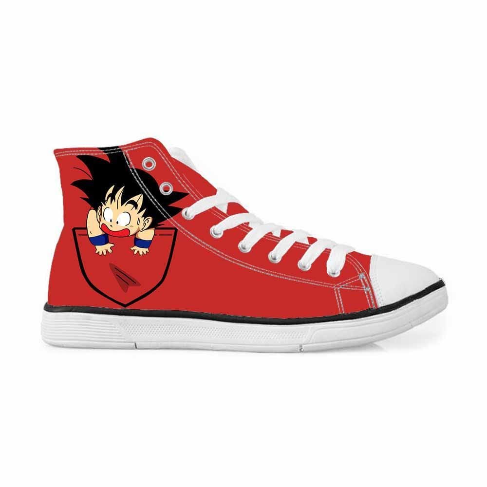 Dragon Ball Z Kid Goku Pocket Cute Red Sneakers Converse Shoes