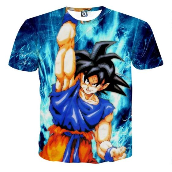 Dragon Ball Z Son Goku Cool Blue Aura Energy Ball T-Shirt