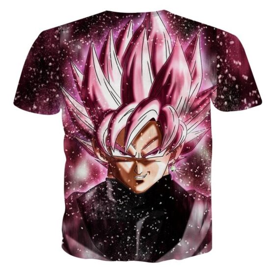 Dragon Ball Z Super Saiyan Goku Black Rose Pink T-Shirt