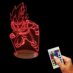 Dragon Ball Z Vegeta Super Saiyan Battle Attack 7 Color Changing Acrylic Panel Lamp - Saiyan Stuff - 3