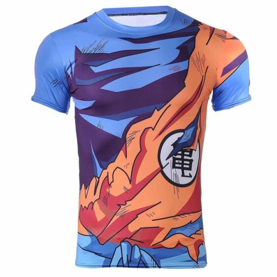 Goku Uniform Outfit Battle Damaged Workout Compression 3D T-Shirt