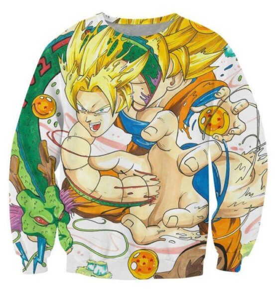 Goku and Shenron Dragon Ball Dope Sweatshirt - Saiyan Stuff