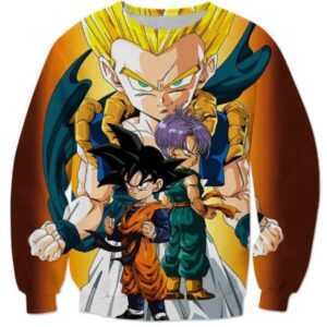 Goten Trunks Gotenks Super Saiyan 3D Sweatshirt - Saiyan Stuff