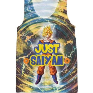 Just Saiyan Super Saiyan Goku Cool 3D Tank Top - Saiyan Stuff