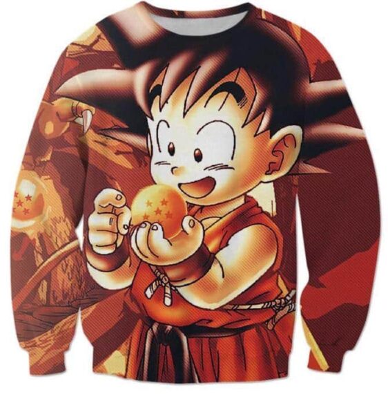 Kid Goku Dragon Ball 7 Stars Cute 3D Print Sweatshirt - Saiyan Stuff