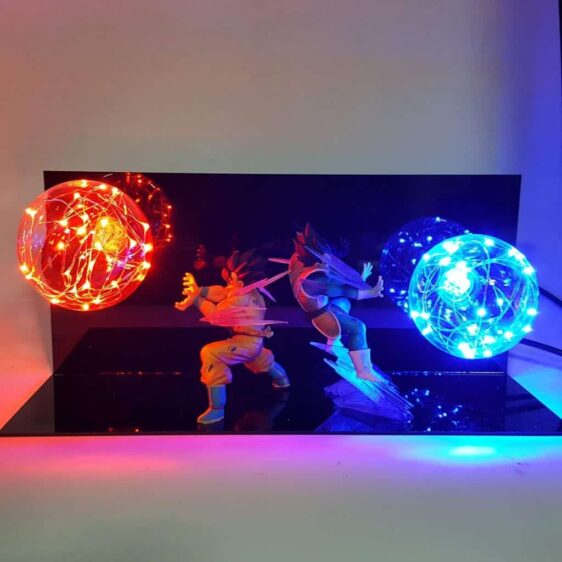 Son Goku vs Vegeta Fighting Flash Ball DIY LED Light Lamp