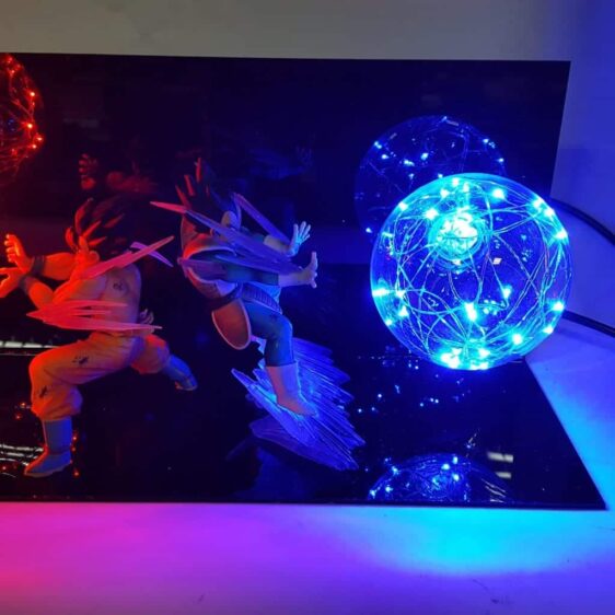 Son Goku vs Vegeta Fighting Flash Ball DIY LED Light Lamp