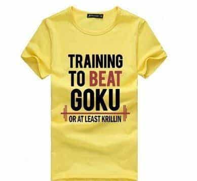Training to Beat Goku or at Least Krillin T- Shirt Men - Saiyan Stuff