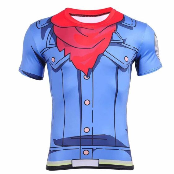 Trunks Blue Jacket Cosplay Compression 3D Workout T-Shirt