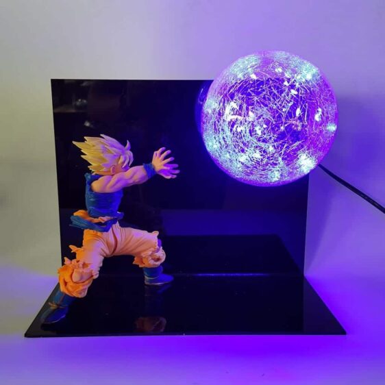 DBZ Son Goku Super Saiyan Kamehameha Wave Flash Ball DIY 3D LED Light Lamp