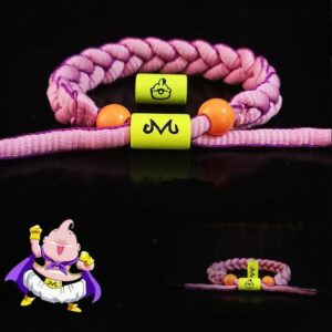 DBZ Innocent Majin Buu Pink Nylon Braided Bracelet