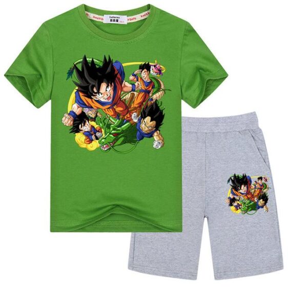 Goku Gohan Vegeta Majin Buu Trunks Shenron Kids Outfit Set