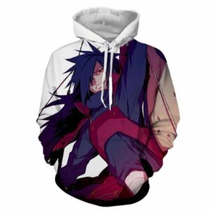 Naruto Japanese Anime Madara Uchiha Fan Art Print Hoodie