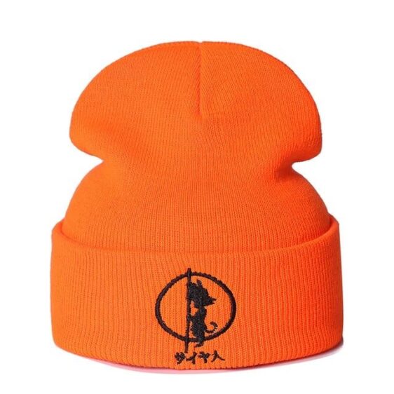 DBZ Embroidered Kid Goku Orange Casual Streetwear Beanie