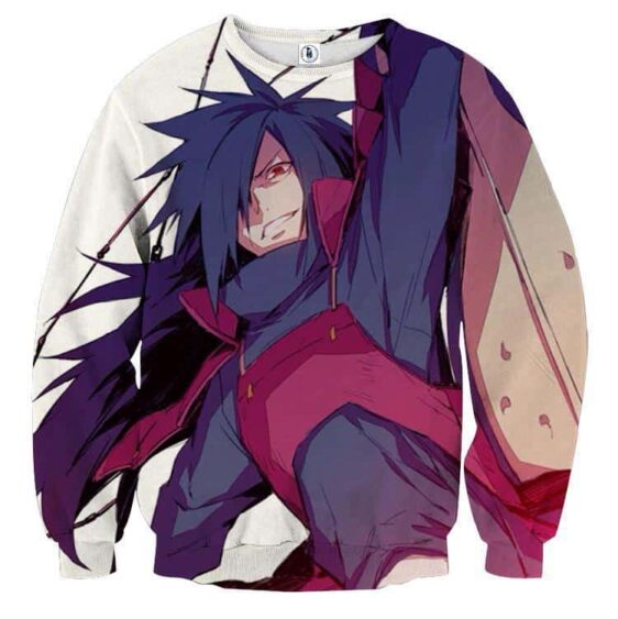 Naruto Japanese Anime Madara Uchiha Fan Art Print Sweatshirt