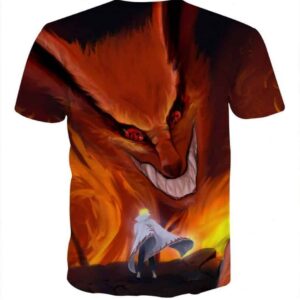 Naruto Kurama Fire Monster Fox Fan Art Dope Anime T-Shirt