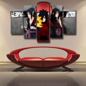 Naruto Sasuke Itachi Madara Uchiha Clan Power 5pc Canvas Prints