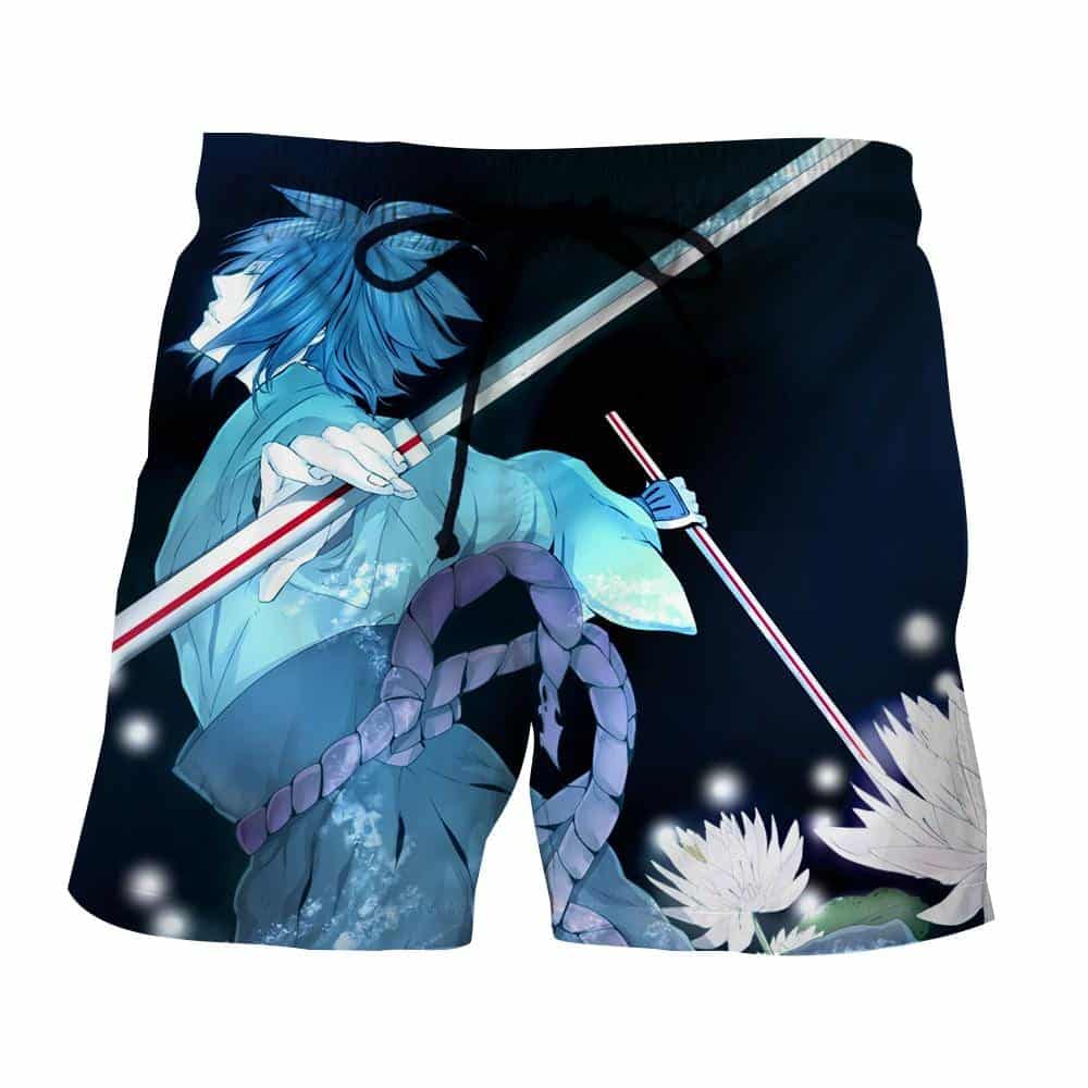 Naruto Shippuden Sasuke Katana Art Style Sketch Shorts - Saiyan Stuff