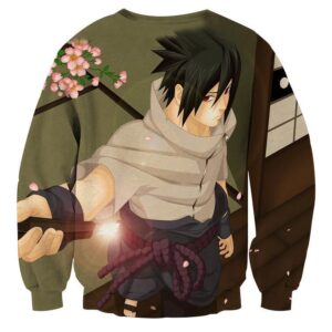 Naruto Shippuden Sasuke Uchiha Katana Sword Cool Sweatshirt
