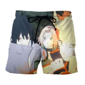 Naruto Team 7 Naruto Sasuke Sakura Ultimate Storm Shorts